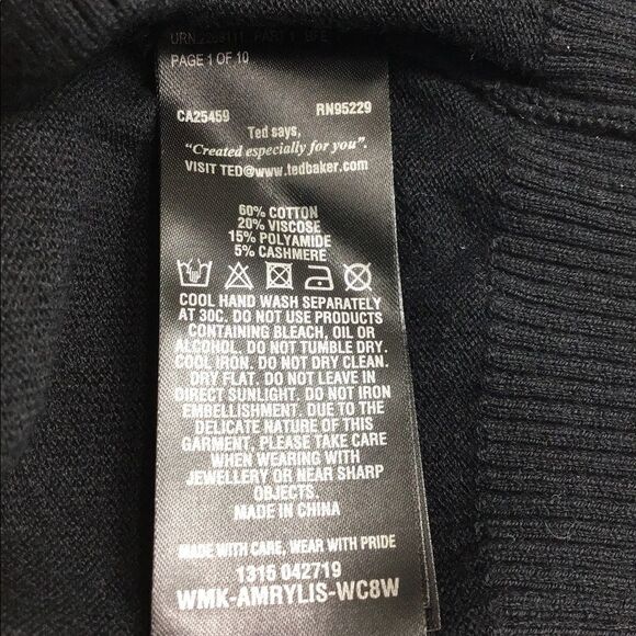 Ted Baker Crew Neck Sweater Amyrlis Stardust Neutral Knit New Size 4 (Large) - Picture 11 of 16